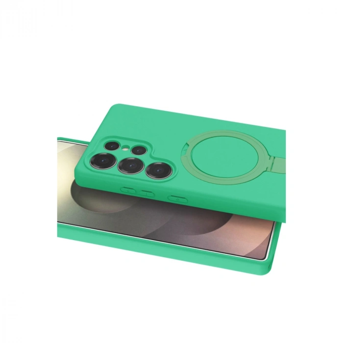 Samsung Galaxy S25 Ultra Regal Magsafe Standlı Kapak - Yeşil