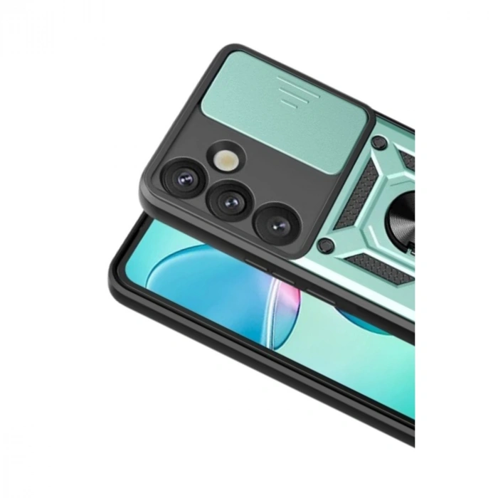 Samsung Galaxy S26 Pars Lens Yüzüklü Silikon - Yeşil