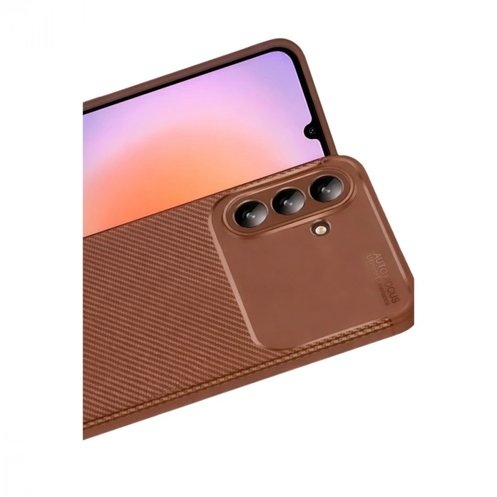 Samsung Galaxy S26 Plus Auto Focus Karbon Kapak - Kahverengi