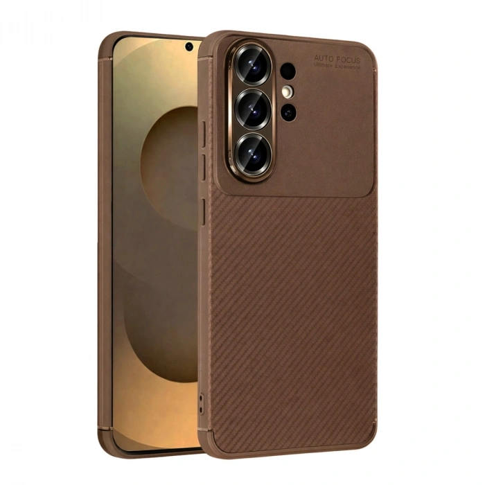 Samsung Galaxy S26 Ultra Auto Focus Karbon Kapak - Kahverengi