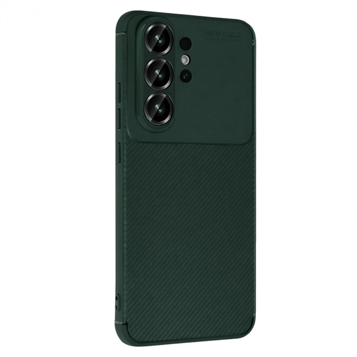 Samsung Galaxy S26 Ultra Auto Focus Karbon Kapak - Koyu Yeşil