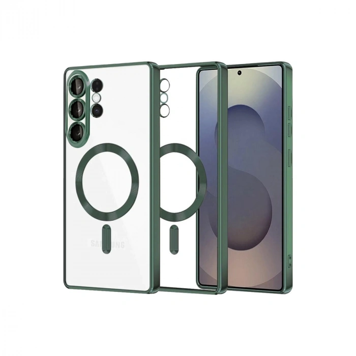 Samsung Galaxy S26 Ultra Kross Magneticsafe Kapak - Koyu Yeşil