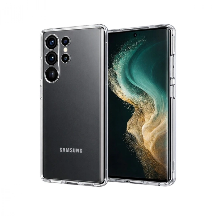 Samsung Galaxy S26 Ultra Lüx Şeffaf Silikon - Şeffaf