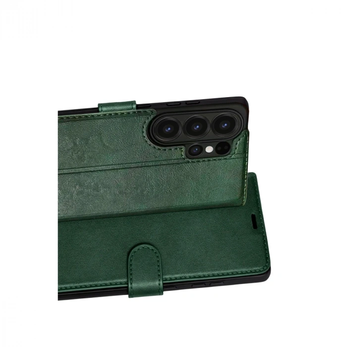 Samsung Galaxy S26 Ultra Trend S Plus Kapaklı Kılıf - Yeşil