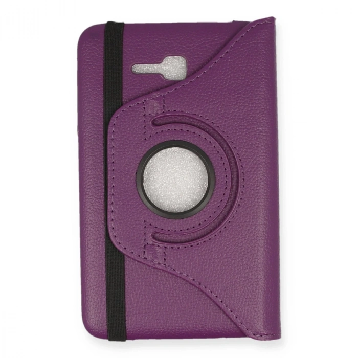 Samsung Galaxy T110 / T113 Tab 3 Lite 7 Kılıf 360 Tablet Deri Kılıf - Mürdüm