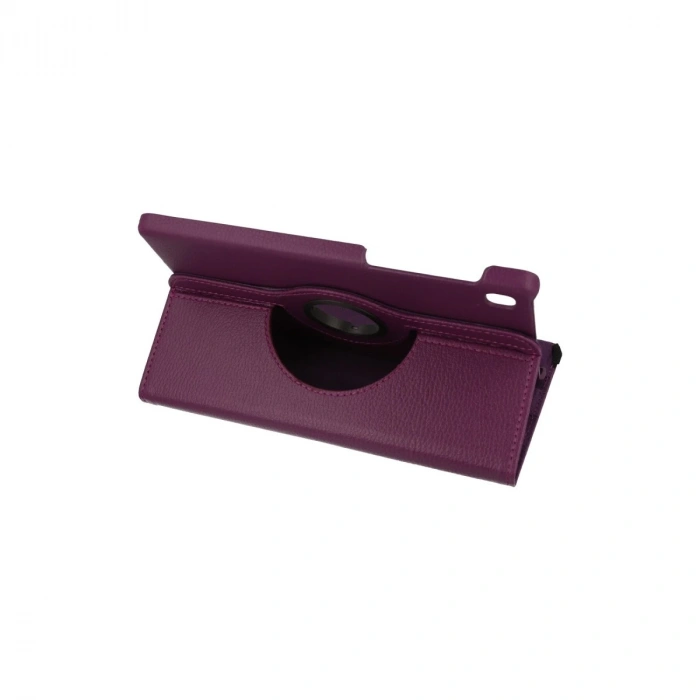 Samsung Galaxy T220 Tab A7 Lite 8.7 Kılıf 360 Tablet Deri Kılıf - Mürdüm