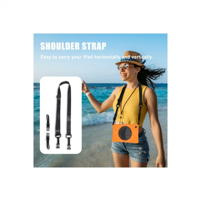 Samsung Galaxy T220 Tab A7 Lite 8.7 Kılıf Amazing Tablet Kapak - Turuncu