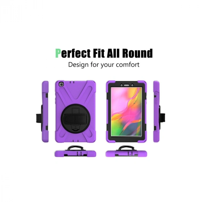 Samsung Galaxy T290 Tab A 8 Kılıf Amazing Tablet Kapak - Mor