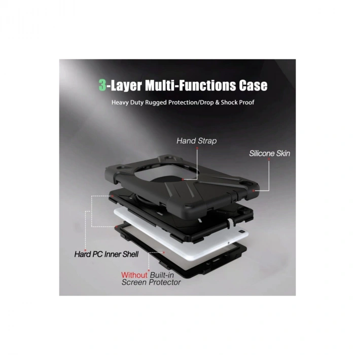 Samsung Galaxy T290 Tab A 8 Kılıf Amazing Tablet Kapak - Siyah