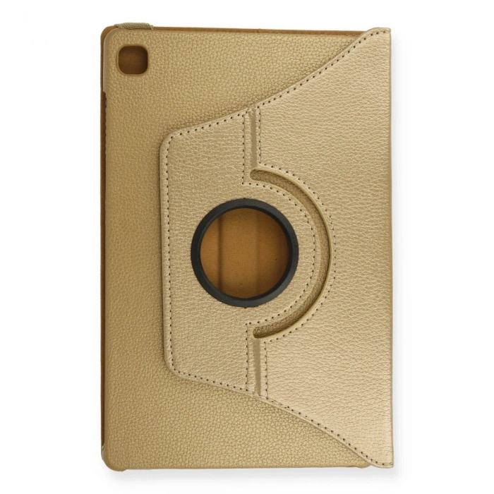 Samsung Galaxy T500 Tab A7 10.4 Kılıf 360 Tablet Deri Kılıf - Gold