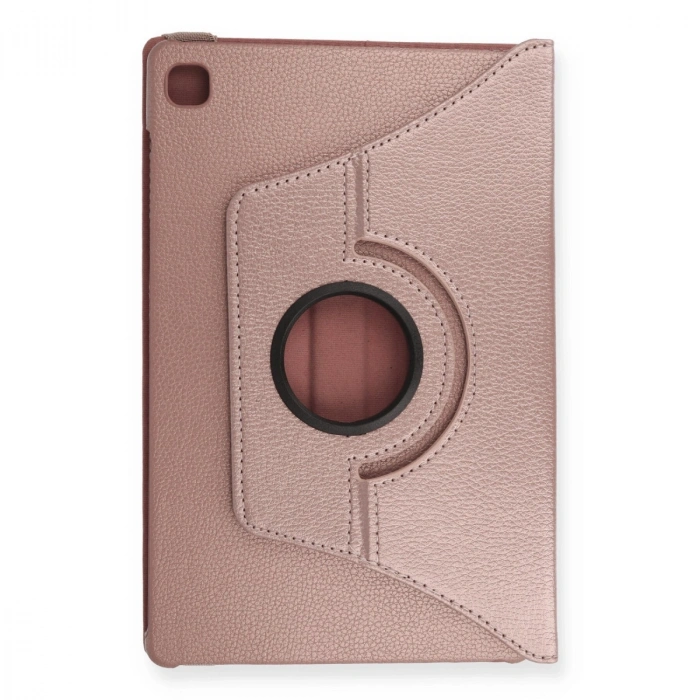Samsung Galaxy T500 Tab A7 10.4 Kılıf 360 Tablet Deri Kılıf - Rose Gold