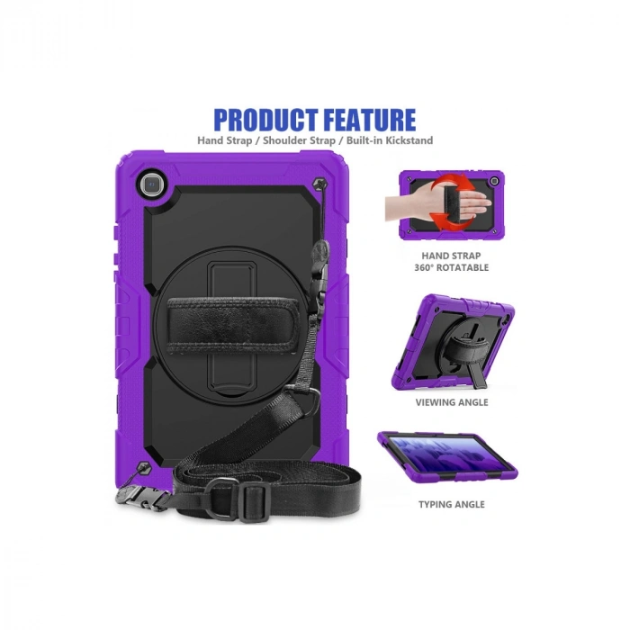 Samsung Galaxy T500 Tab A7 10.4 Kılıf Pars Tablet Kapak - Mor