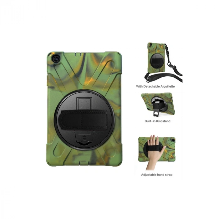 Samsung Galaxy T510 Tab A 10.1 Kılıf Amazing Tablet Kapak - Kamuflaj
