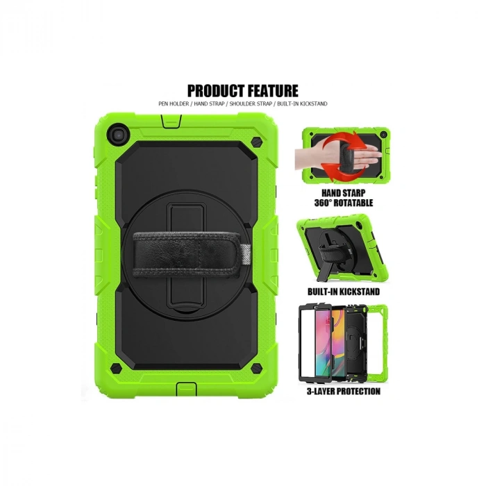 Samsung Galaxy T510 Tab A 10.1 Kılıf Pars Tablet Kapak - Yeşil