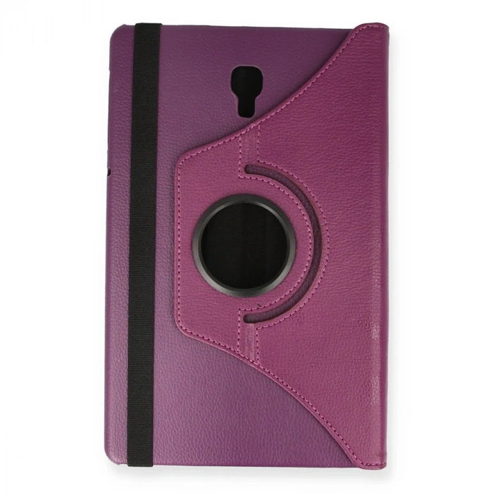 Samsung Galaxy T590 Tab A 10.5 Kılıf 360 Tablet Deri Kılıf - Mürdüm