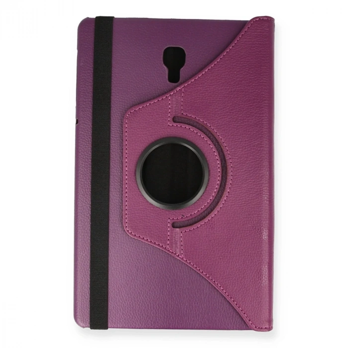 Samsung Galaxy T590 Tab A 10.5 Kılıf 360 Tablet Deri Kılıf - Mürdüm