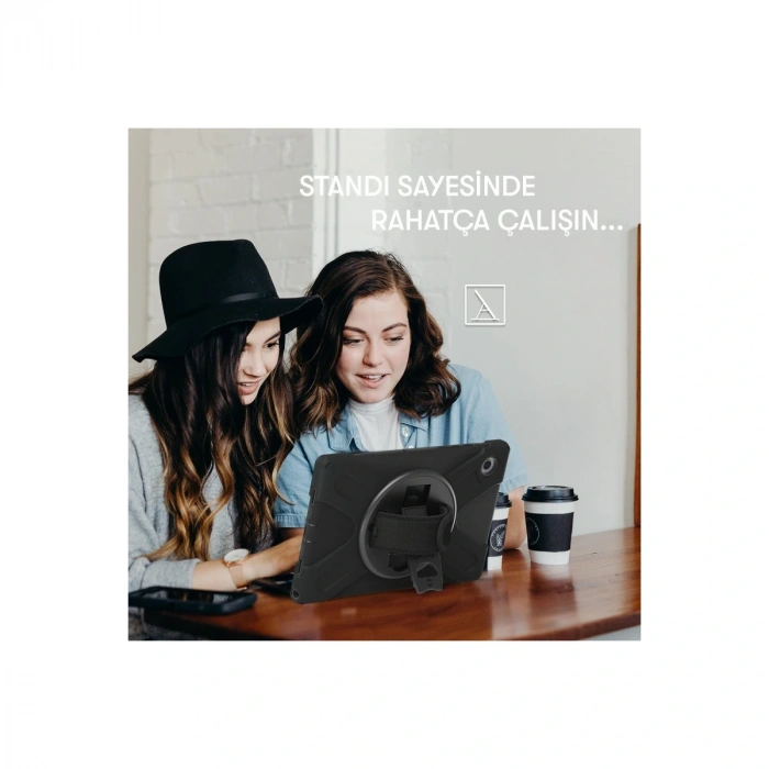 Samsung Galaxy T737 Tab S7 Fe 12.4 Kılıf Amazing Tablet Kapak - Siyah