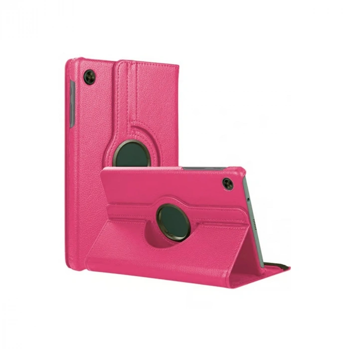 Samsung Galaxy Tab A11 360 Tablet Deri Kılıf - Pembe