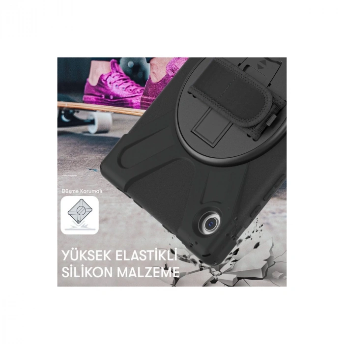 Samsung Galaxy Tab A9 Plus Kılıf Amazing Tablet Kapak - Siyah