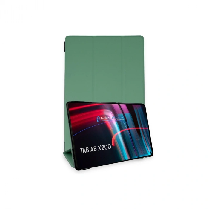 Samsung Galaxy X200 Tab A8 10.5 Kılıf Tablet Smart Kılıf - Koyu Yeşil