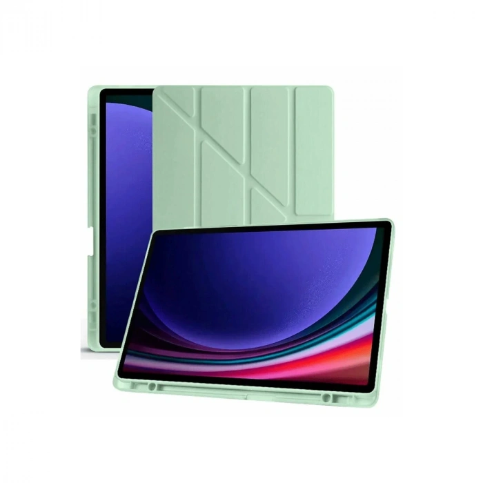 Samsung Galaxy X510 Tab S9 Fe 11 Kılıf Kalemlikli Mars Tablet Kılıfı - Açık Yeşil