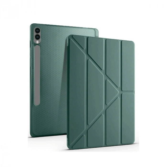 Samsung Galaxy X510 Tab S9 Fe 11 Kılıf Kalemlikli Mars Tablet Kılıfı - Koyu Yeşil