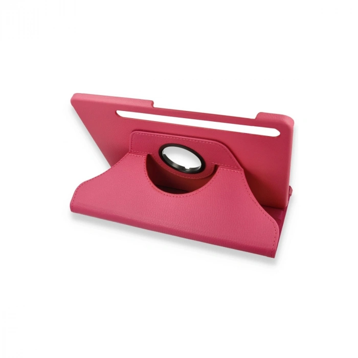 Samsung Galaxy X800 Tab S8 Plus 12.4 Kılıf 360 Tablet Deri Kılıf - Pembe