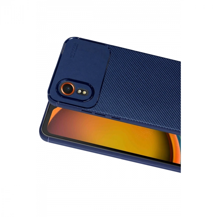 Samsung Galaxy Xcover 7 Kılıf Auto Focus Karbon Kapak - Lacivert