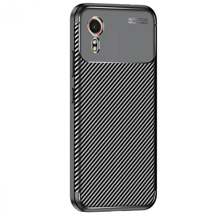 Samsung Galaxy Xcover 7 Kılıf Auto Focus Karbon Kapak - Siyah