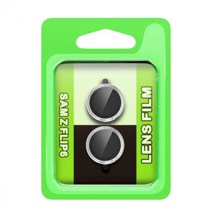 Samsung Galaxy Z Flip 6 Raze Metal Kamera Lens - Gümüş