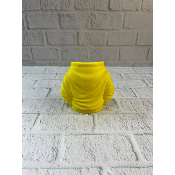 Sarı Hoodie Kalemlik 10x10 Cm Masa Üstü Düzenleyici