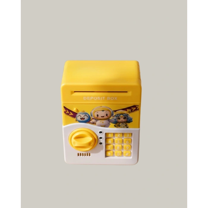 Sarı Renk Otomatik Para Çeken Şifreli Çocuk Kumbarası