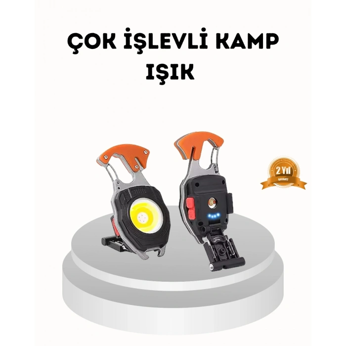 Şarj Edilebilir Çok Amaçlı Mini Fener – Güvenlik Düdüklü, Kompakt Ve Hafif Tasarım