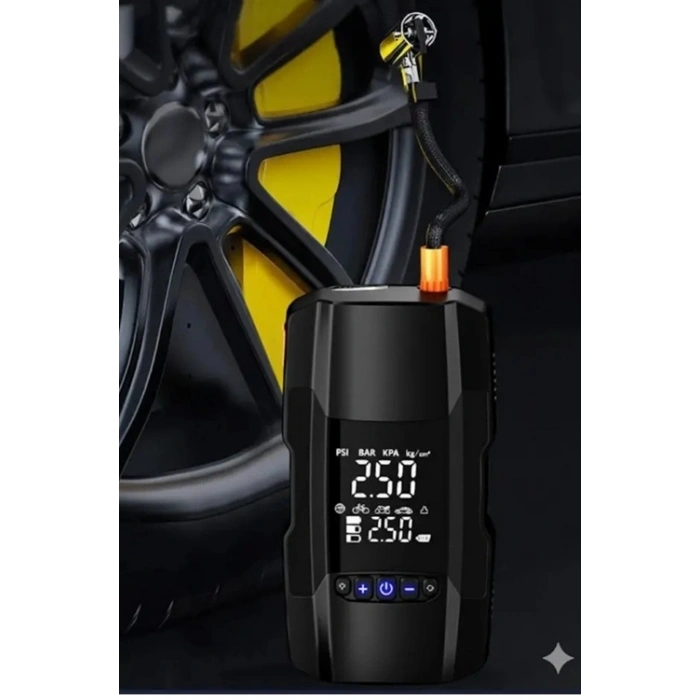 Şarjlı 10.000 Mah Akıllı Dijital Lastik Şişirme Pompası | 150 Psı | 12v Akü Şarj Takviyeli