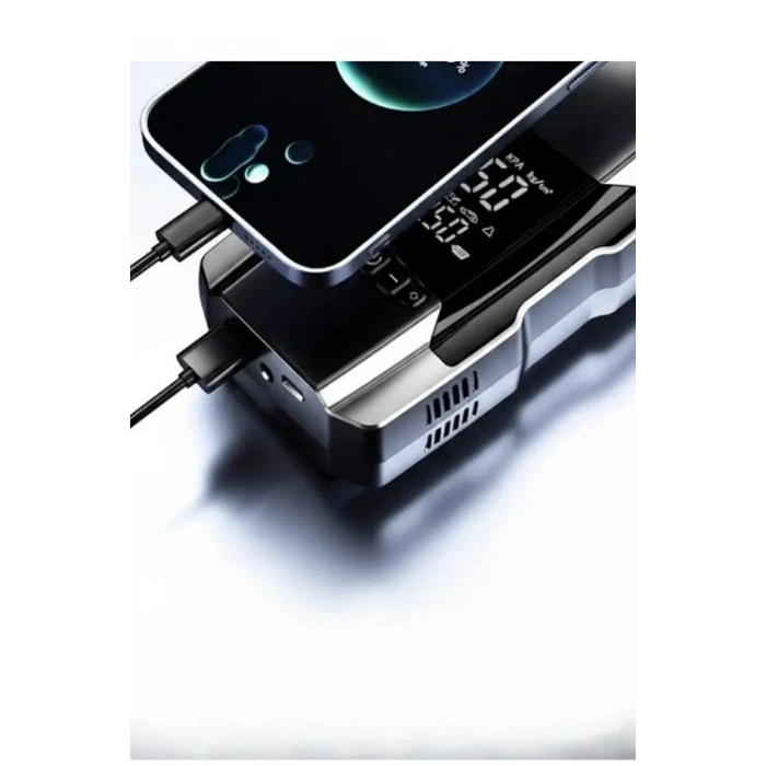 Şarjlı 10.000 Mah Akıllı Dijital Lastik Şişirme Pompası | 150 Psı | 12v Akü Şarj Takviyeli