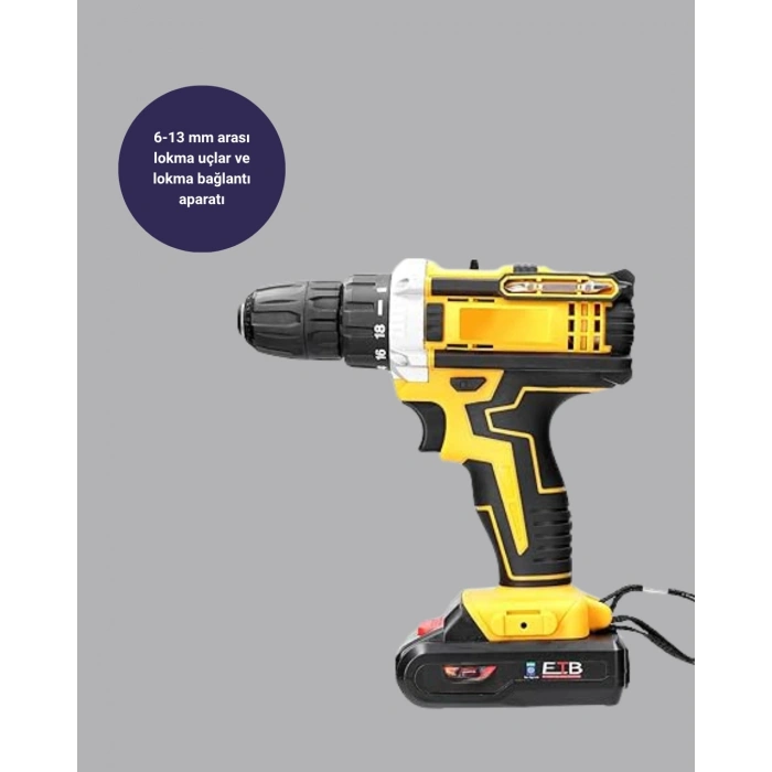 Şarjlı Darbeli Matkap Seti – 2 Bataryalı, 24w Güç, 24 Parça Aksesuar, Led Işıklı