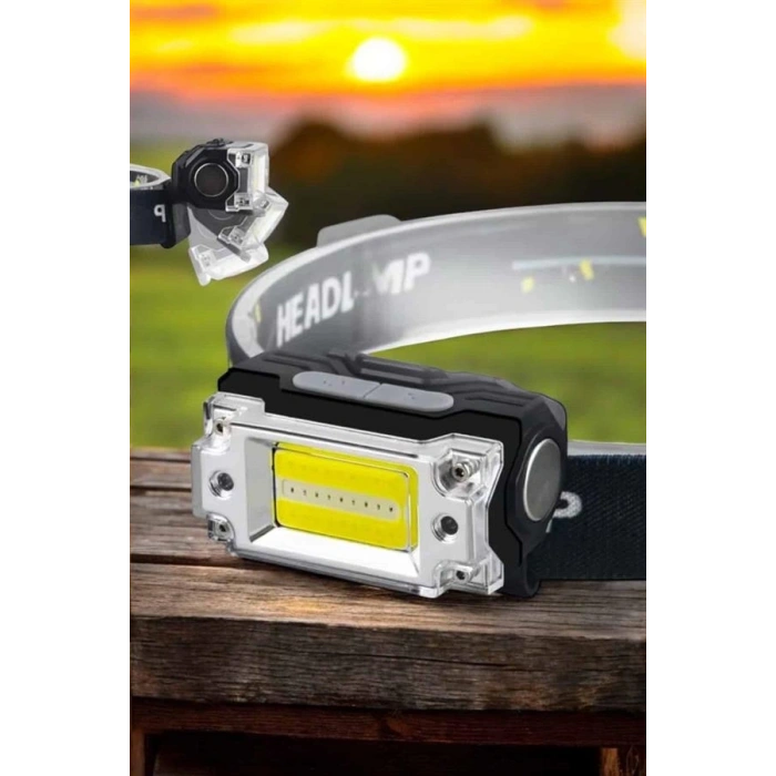 Şarjlı Kafa Feneri Suya Dayanıklı Ayarlanabilir Kamp Feneri