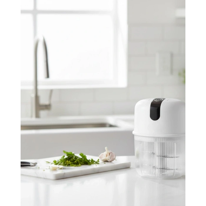 Şarjlı Mini Sarımsak Doğrayıcı Usb Şarjlı 250 Ml