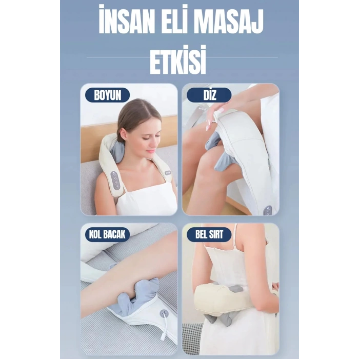 Şarjlı Ovmalı Isıtmalı Masaj Aleti Insan Eli Yoğurma Hissi