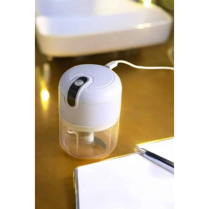 Şarjlı Portatif Doğrayıcı Mini Pratik Rondo El Doğrayıcı Üç Bıçaklı Çelik Bıçaklı