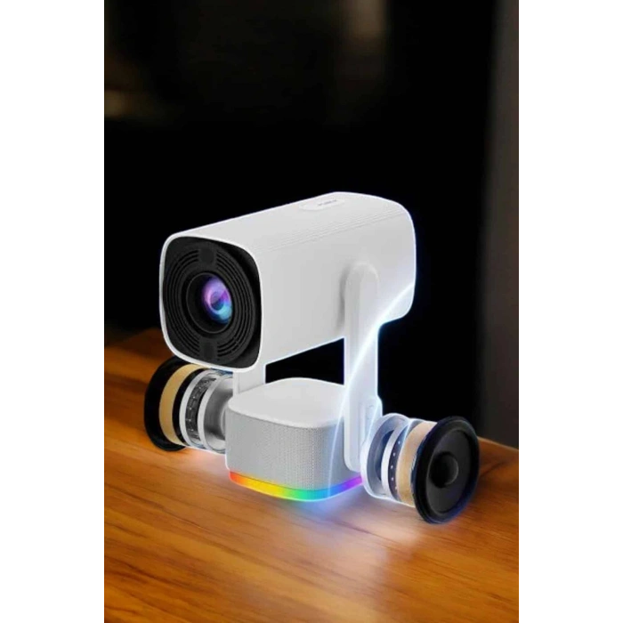 Şarjlı Projeksiyon Oyun Sinema Projektörü 4k Hd Görüntü Kaliteli