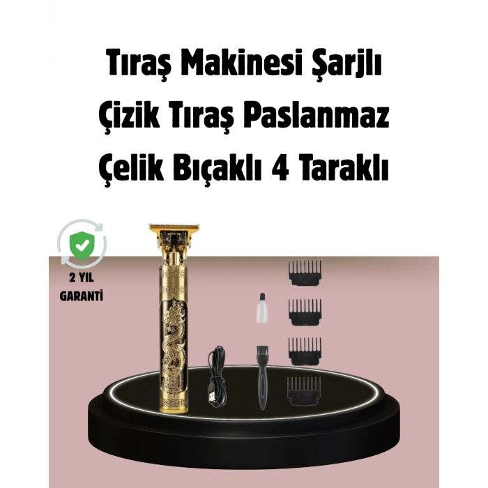 Şarjlı Titanyum Bıçaklı Saç Kesme Makinesi