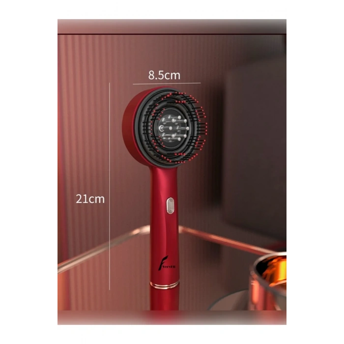 Şarjlı Ve Titreşimli Saç Masaj Tarağı Bakım Yağı Hazneli Fırça