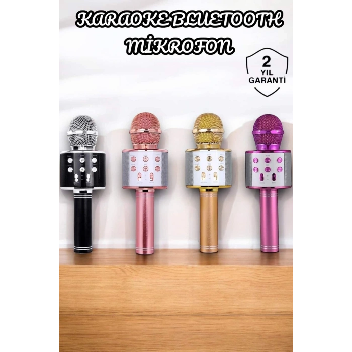 Şarjlı Ve Uzun Pil Ömürlü Karaoke Mikrofon Usb Bellek Destekli, Profesyonel Ses