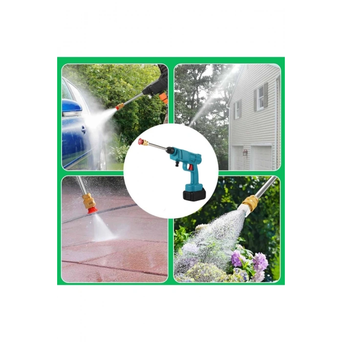 Şarjlı Ve Yüksek Basınçlı Oto Yıkama Makinesi Ve Sulama Tabancası Bahçe Yıkama Makinesi