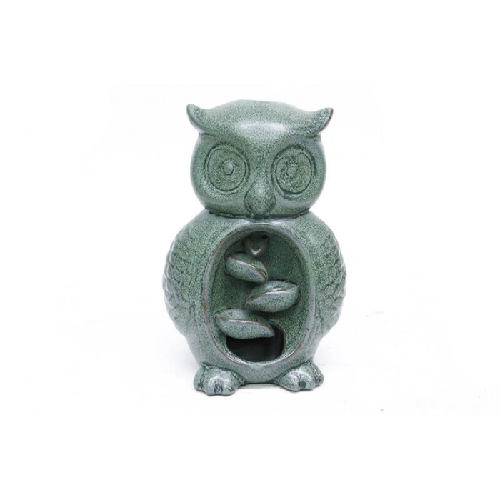 Seramik Baykuş Model Geri Akışlı Tütsülük