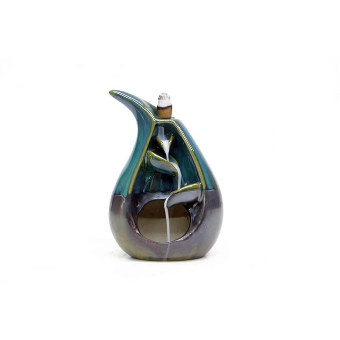 Seramik Dekoratif Şelale Geri Akışlı Tütsülük