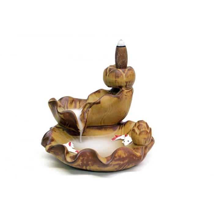 Seramik Dekoratif Şelale Geri Akışlı Tütsülük