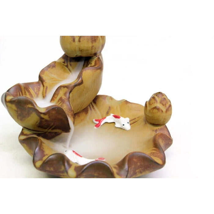 Seramik Dekoratif Şelale Geri Akışlı Tütsülük