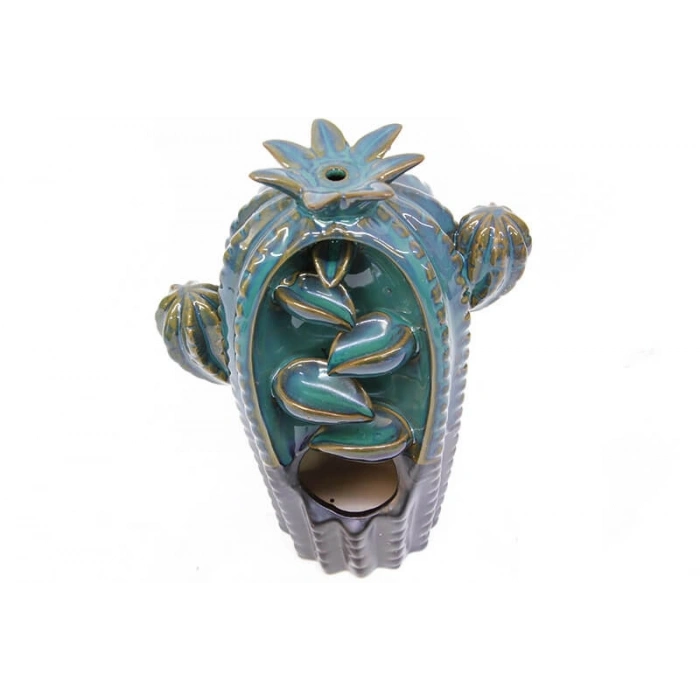 Seramik Kaktüs Model Geri Akışlı Tütsülük